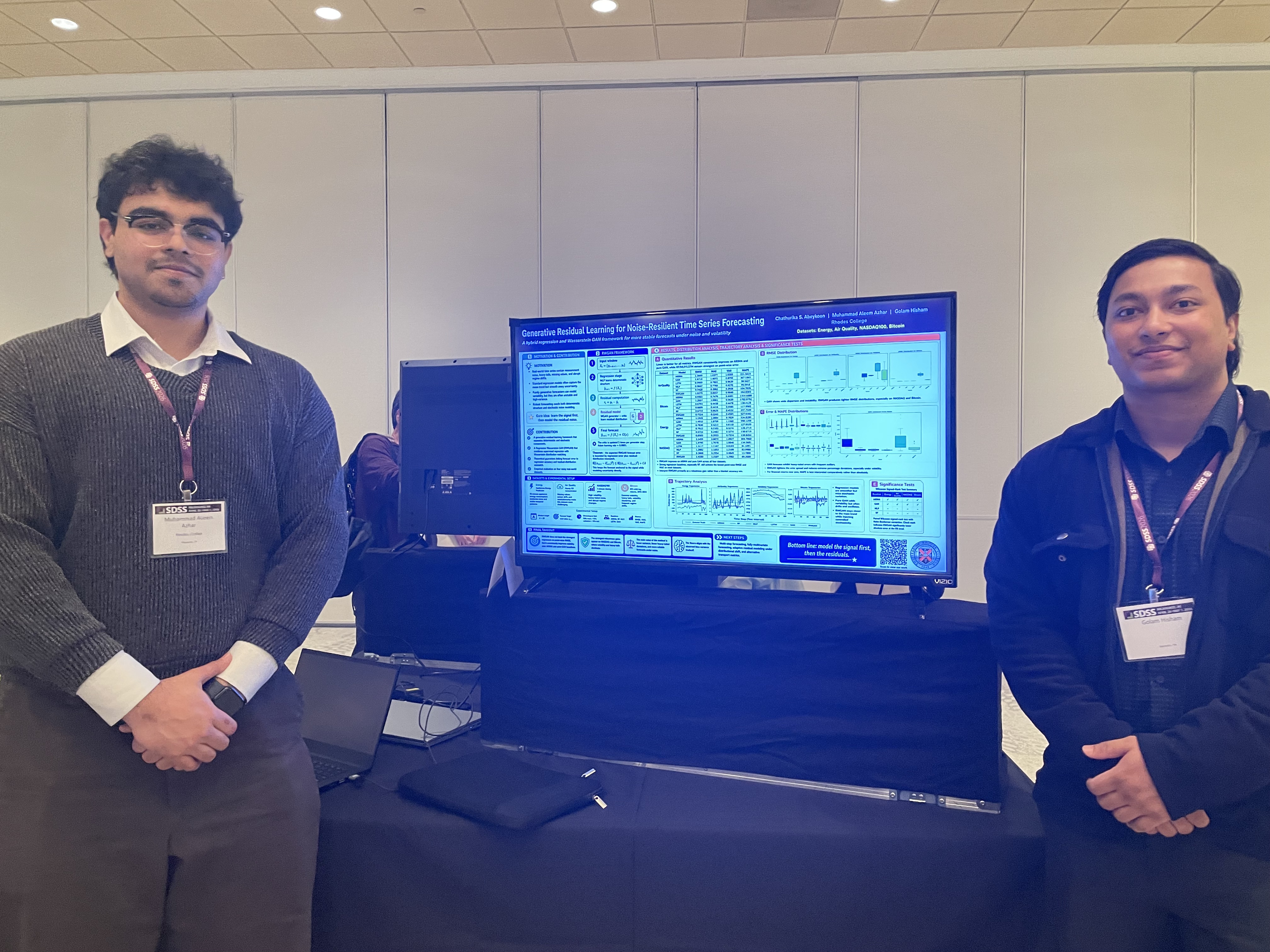 Aleem presenting his work
