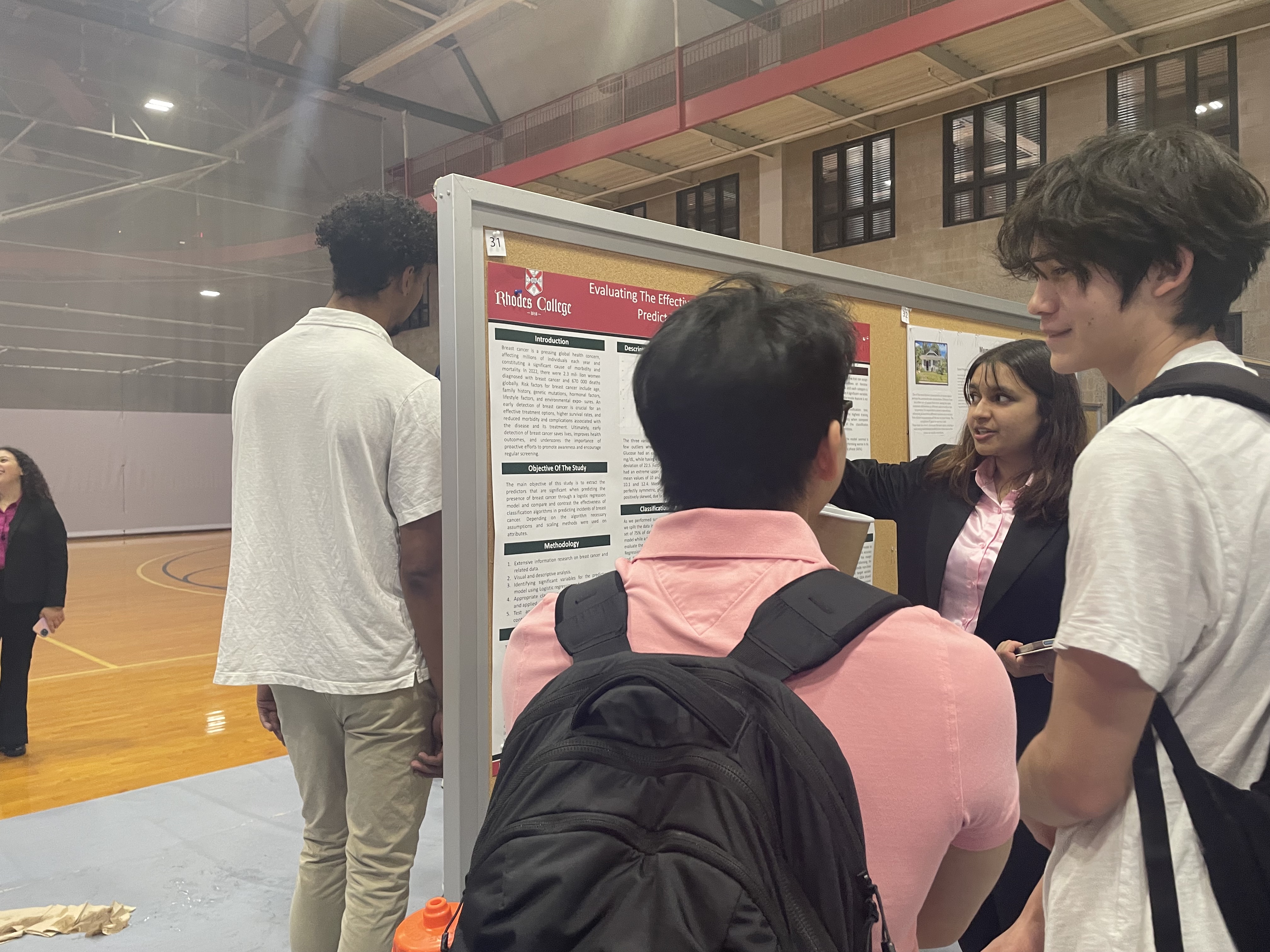 Sambhavi presenting her work